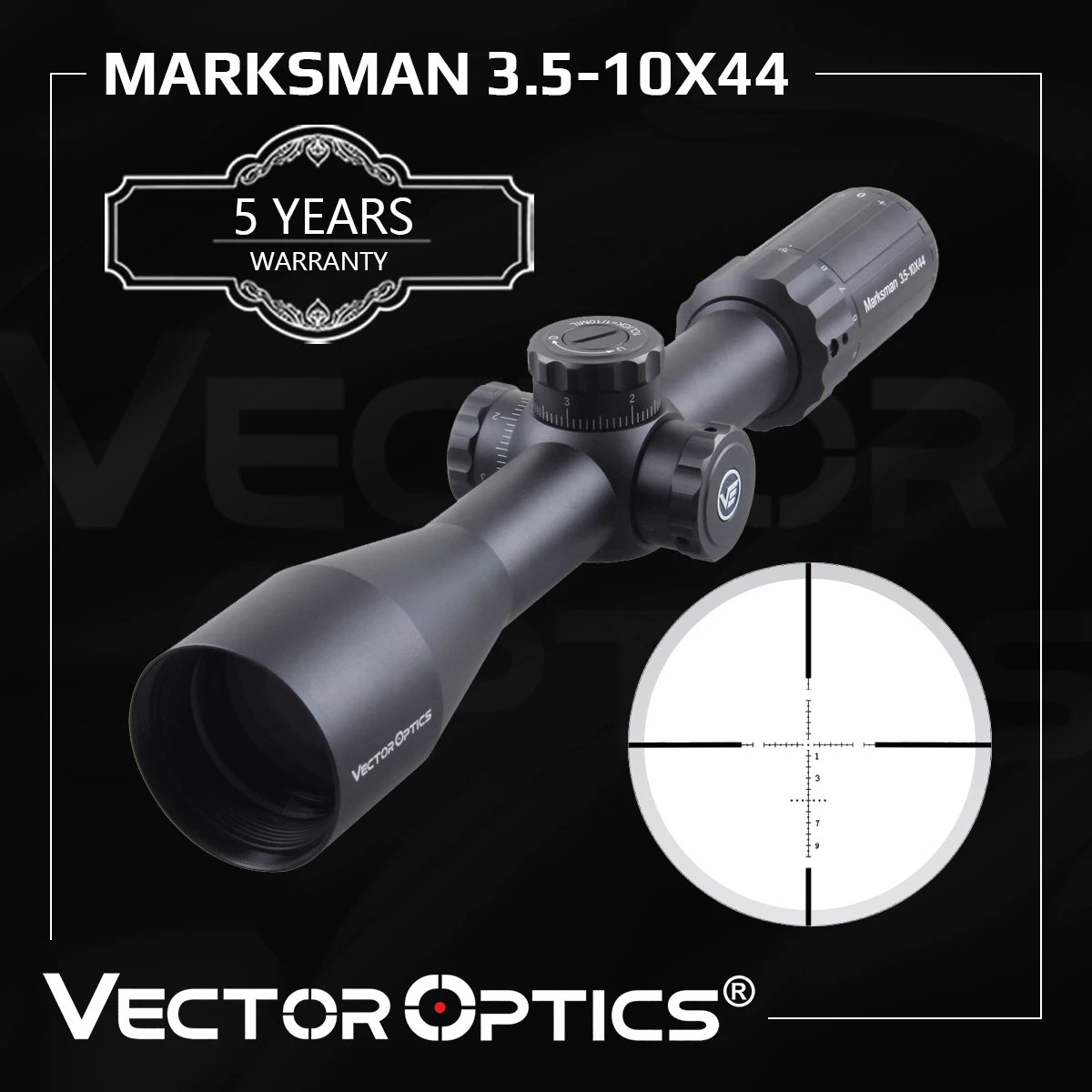 Тактический прицел для охотничьей винтовки Vector Optics Marksman 3 5 10x44 1/10 мил подходит