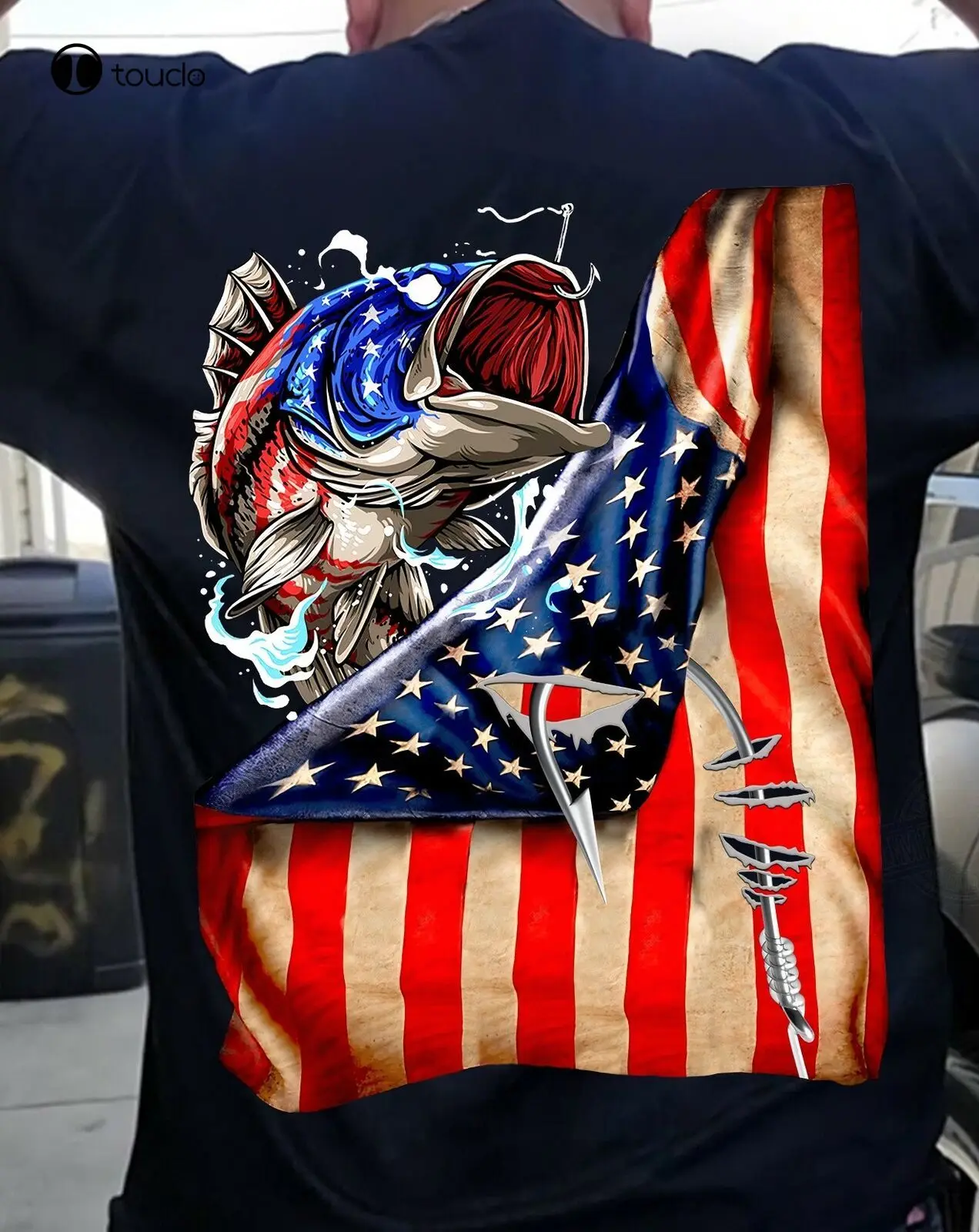 

Футболка с изображением дельфина и американского флага 4 июля, футболка с коротким рукавом и открытой спиной, Подарочная хлопковая футболка...