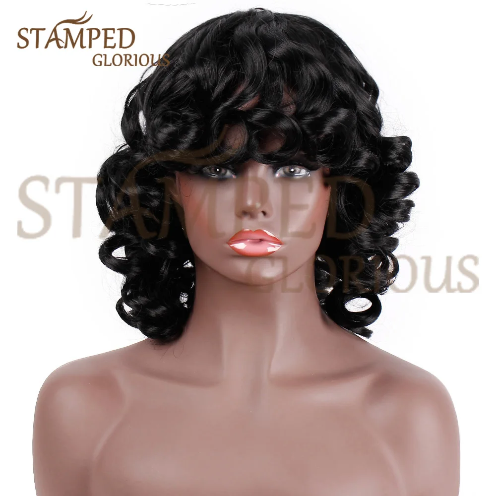 

Искусственные парики, 14 дюймов, короткий черный парик для чернокожих женщин