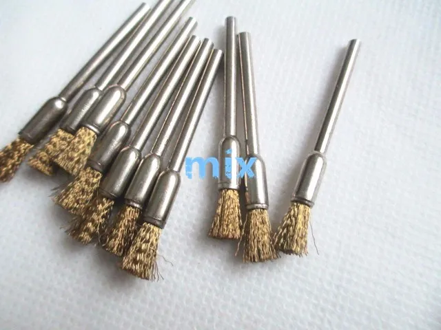 

Fixmee 3*6mm brass wire brush for brushing derusting polishing wheel grinding head flat steel wire