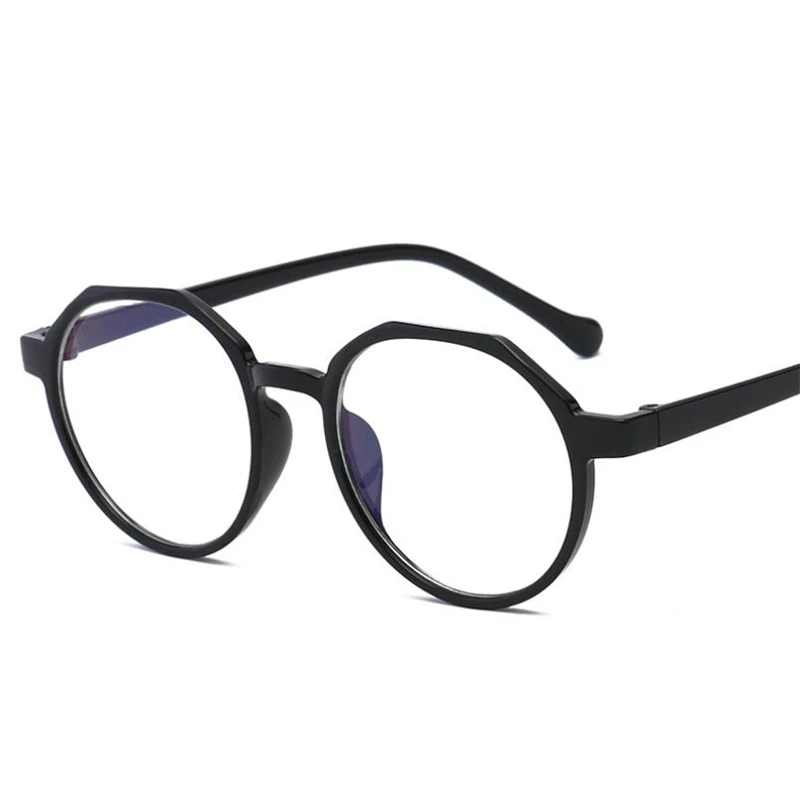Sand Black Retro Round Optics Eyeglasses Women Men Fashion Clear Mirror Myopia Lens Nearsighted Glasses 0-0.5-1.0-1.5 To-6.0 - Цвет оправы: Sand Black