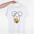 Футболка Gudetam Мужскаяженская с круглым вырезом и короткими рукавами