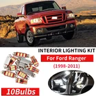 10 шт., светодиодные внутренние фонари для автомобилей Ford Ranger 1998, 1999, 2000, 2001, 2002-2011