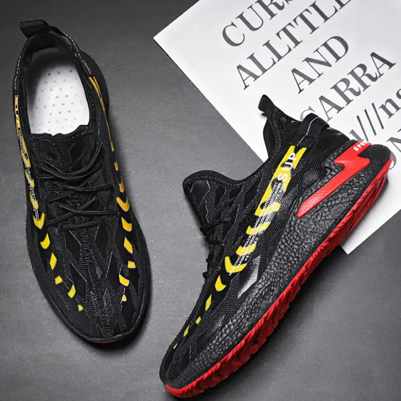 Осенние мужские беговые кроссовки Повседневная Спортивная обувь сетчатые