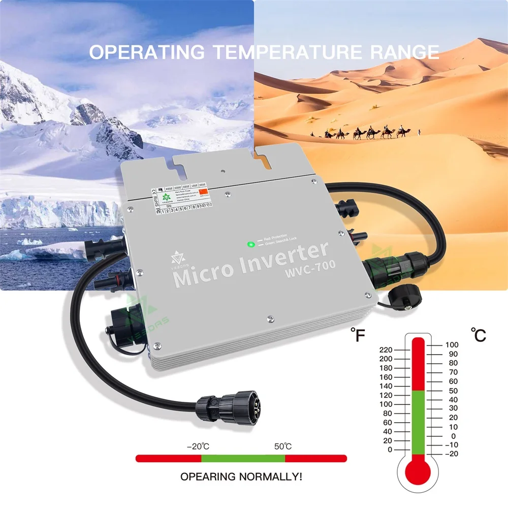 WVC700 микро инвертор солнечной установки со слежением за максимальной точкой