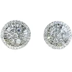 Роскошный из 14-каратного золота с Lab АЛМАЗ серьги стержня Настоящее 925 серебро ювелирные изделия обручальные серьги для женщин свадебный подарок