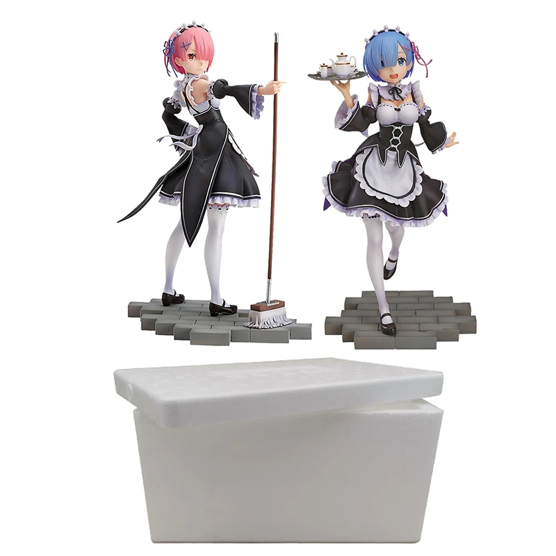 RMLM-01 rem ram Re: Life другой мир от Zero re: zero Rem Ram кукла «горничная» Emilia Аниме Фигурка Фигурки Коллекция игрушки для детей Подарки - Цвет: RMLM-01 rem ram
