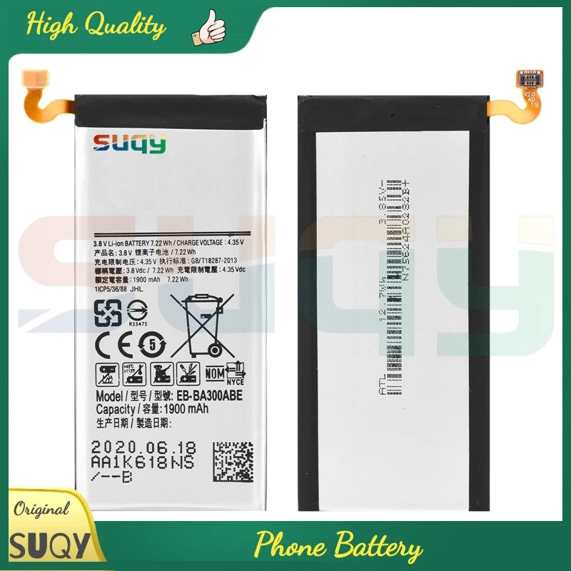 

Сменный аккумулятор для Samsung Galaxy A3 SM-A300F A300FU 1900 мАч EB-BA300ABE Bateria для Galaxy A300 A3000 A3009 A300X