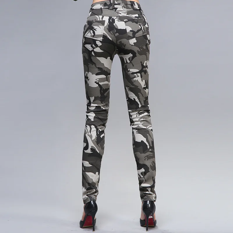 Хлопковые эластичные женские камуфляжные брюки для спорта на открытом воздухе