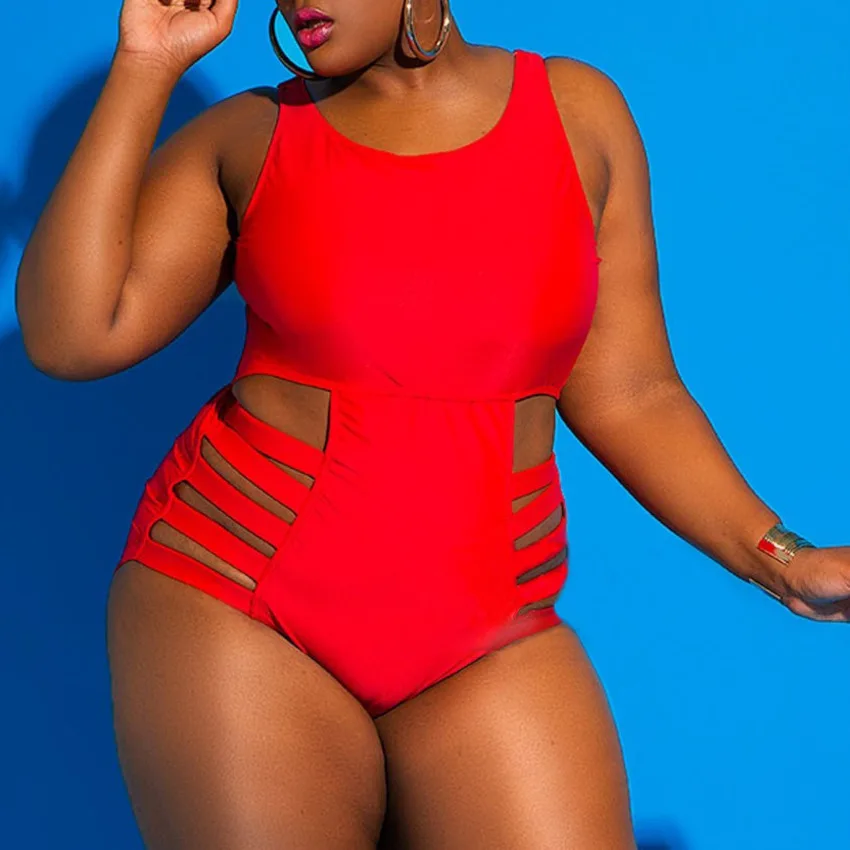 

Neon Green Plus Size Swimsuits For Women Bandage Swimming Suit For Women Scoop Neck Padded Bathing Suits 2019 Pool Beachwear
