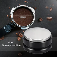 58mm stainless steel coffee distributor tamper leveler macaron coffee bean press powder adjustable depth espresso hand tampers