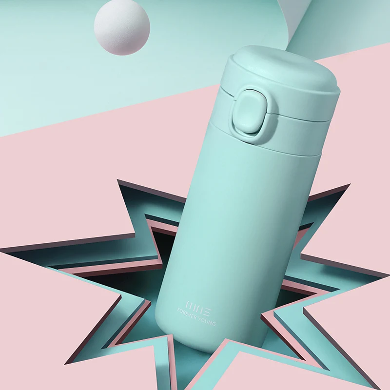 Прямые термос чашки для женщин Портативный Вакуумный Герметичный бутылка воды