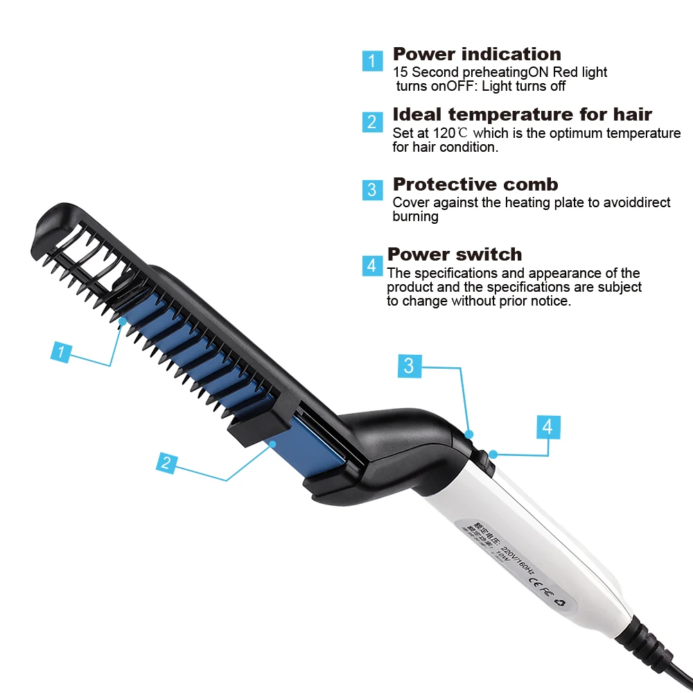 Выпрямитель для бороды Быстрый мужской стайлер волос многофункциональная