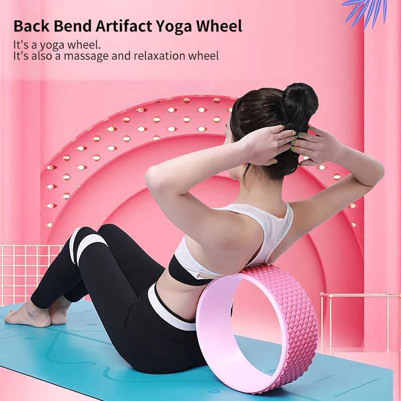 

Yoga Pilates Circle ABS Fitness Roller Wheel Yoga Prop Wheel Back Training Tool Home Gym Workout Wheel Waist Shape Pilates Ring