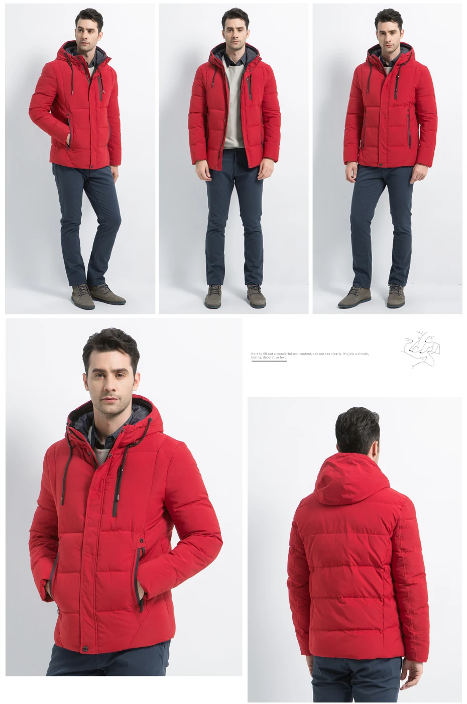 ICEbear новая зимняя Модная брендовая мужская куртка простая модная куртка с капюшоном трикотажные мужские куртки с манжетами MWD18926D