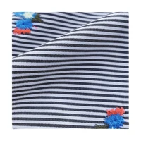 width 57 fashion simple embroidery vertical stripe cotton fabric by the half yard for dress shirt material