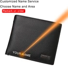 Кошелек мужской из натуральной воловьей кожи, Модный маленький тонкий бумажник в деловом стиле, тонкая Сумочка для денег, черный клатч