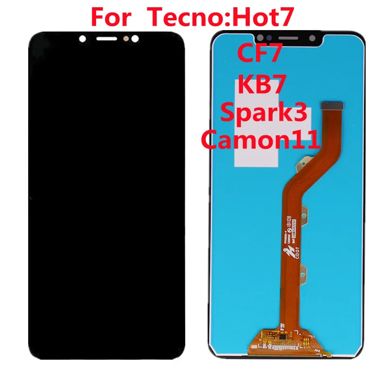 

ЖК-экран 6,2 дюйма для Tecno Camon 11 CF7, ЖК-дисплей с сенсорным дигитайзером в сборе для Tecno Camon 11 CF7, сменный ЖК-экран без рамок