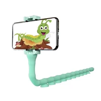 wonderlife caterpillar lazy bracket mobile phone holder worm flexible phone suction cup stand for home wall desktop bicycle