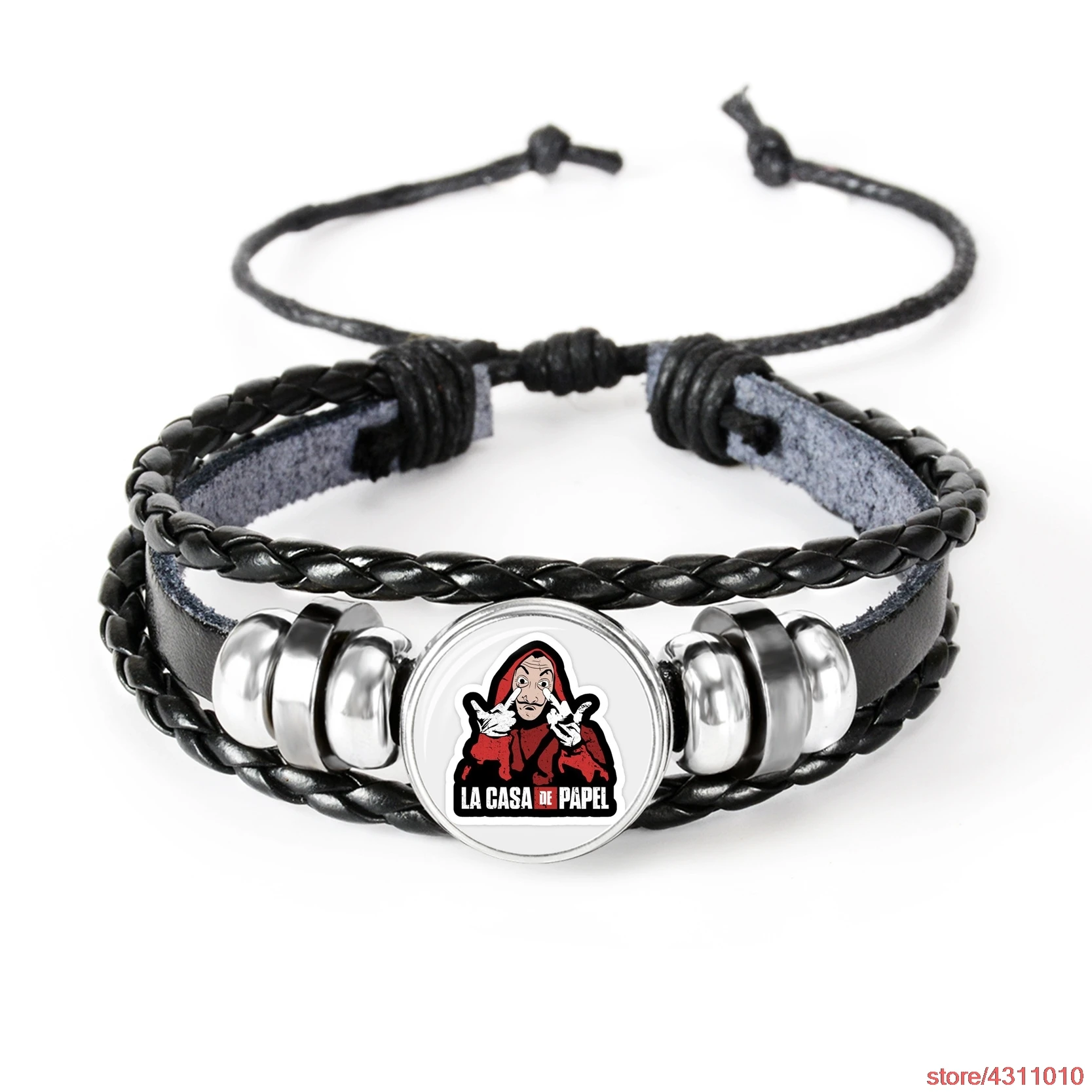 Мужской и женский браслет на Хэллоуин металлический из стекла кожи Ювелирное