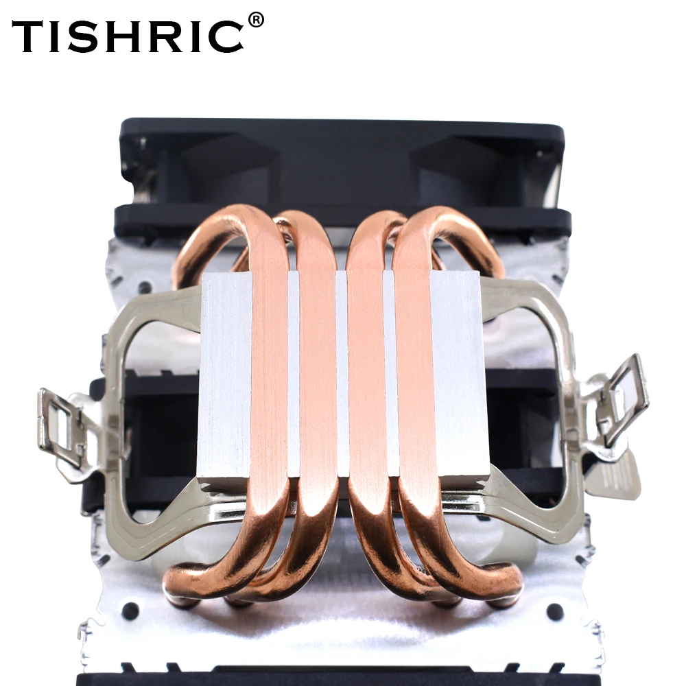 Тепловые трубки TISHRIC 4/6 кулер ЦП вентилятор радиатора 4-контактный ШИМ RGB