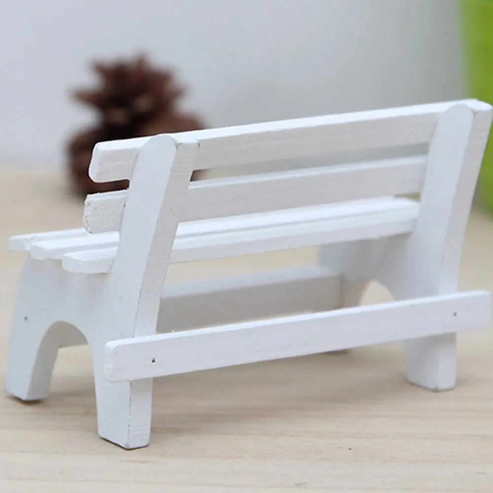 Миниатюрная скамейка деревянный бонсай микро пейзаж реквизит маленькое