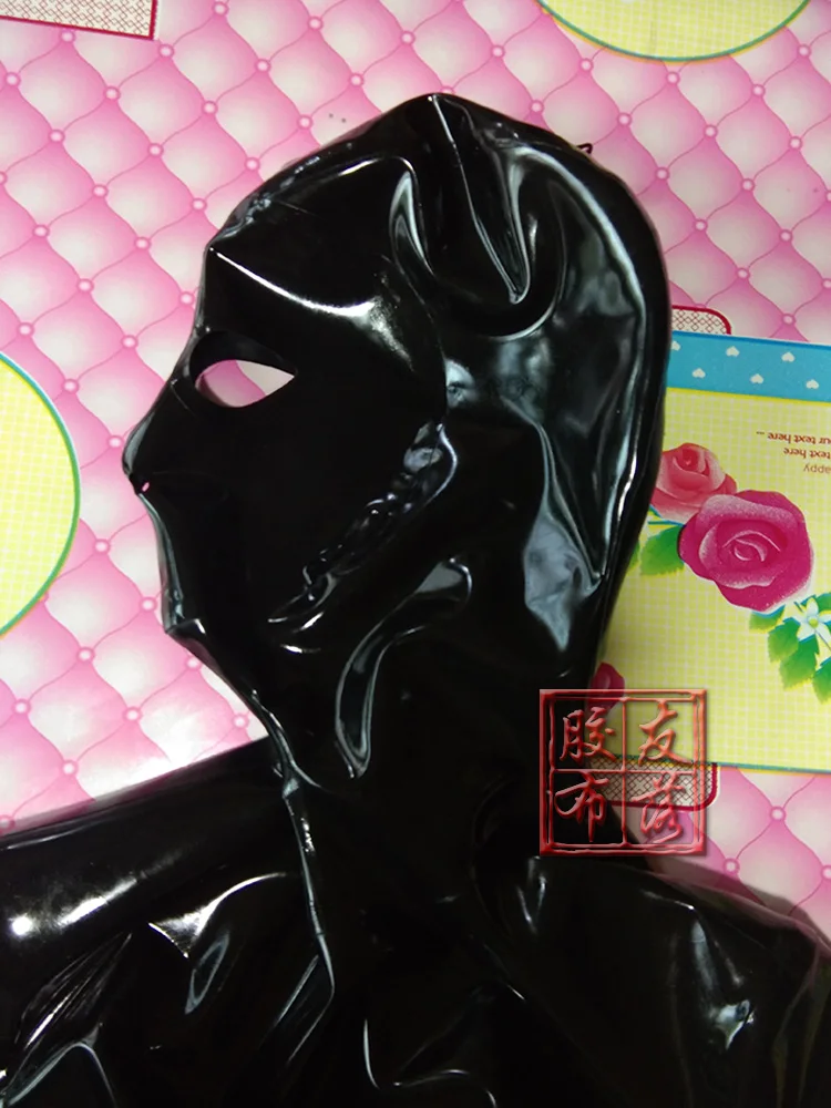 LATEX CATSUIT FULL COVER BODYSUIT ZIP HIDDEN TWO CONDOM CUSTOM MADE |