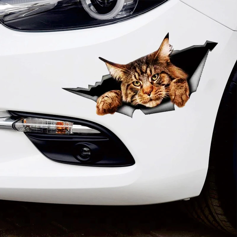 

Печатный самоклеющийся наклейки на авто кошка водонепроницаемые наклейки на машину стикер этикеты наклейки стайлинга автомобилей украшен...
