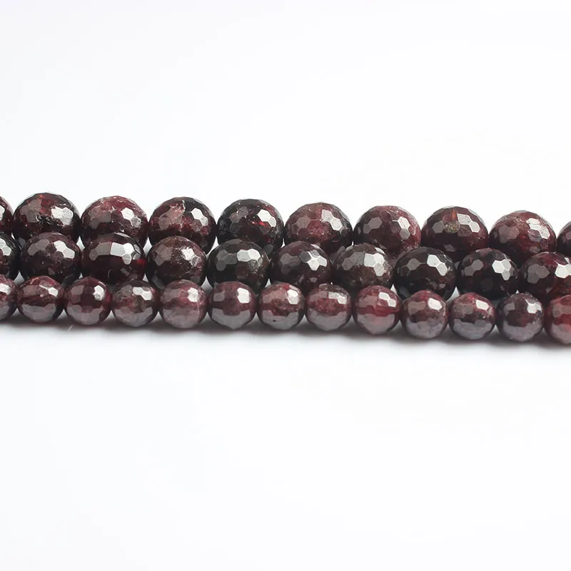 Ланьли натуральный ювелирные изделия из жемчуга 6/8/10 мм винно-красный гранат