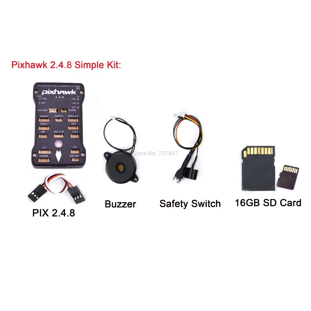 Pixhawk 2.4.8 PX4 PIX 32 бит Контроллер полета Автопилот с 16G SD переключатель безопасности зуммер PPM IEC RGB Telemetryfor RC Квадрокоптер