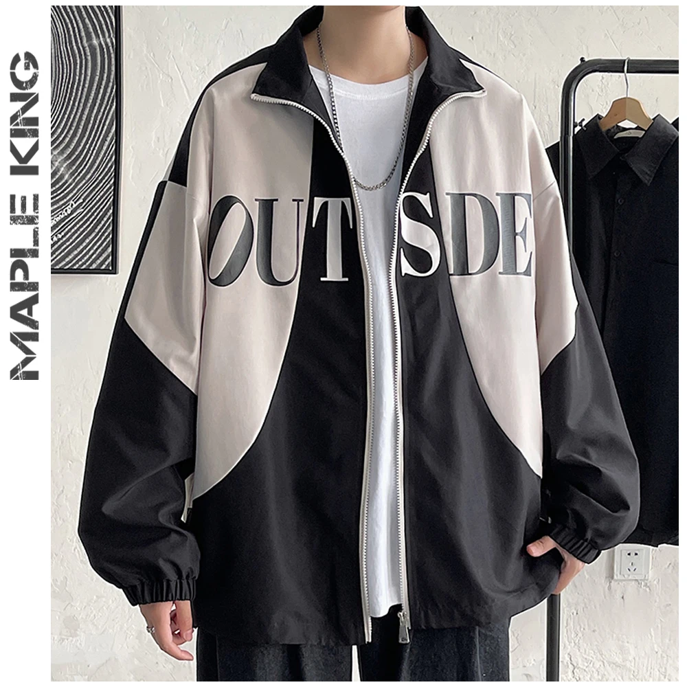 

Мужская винтажная куртка-бомбер на молнии, с надписью