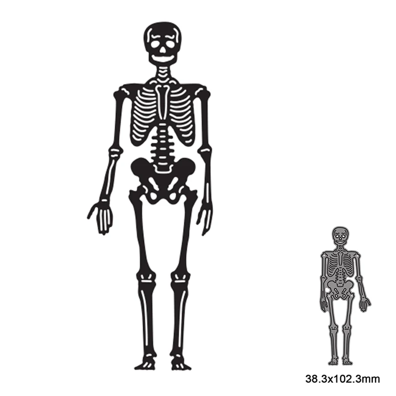 Череп Хэллоуин Скелет металлические Вырубные штампы для сделай сам Скрапбукинг