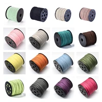 3mm 90mroll korean flat faux suede cord leather lace thread string rope diy handmade necklace bracelet jewelry making