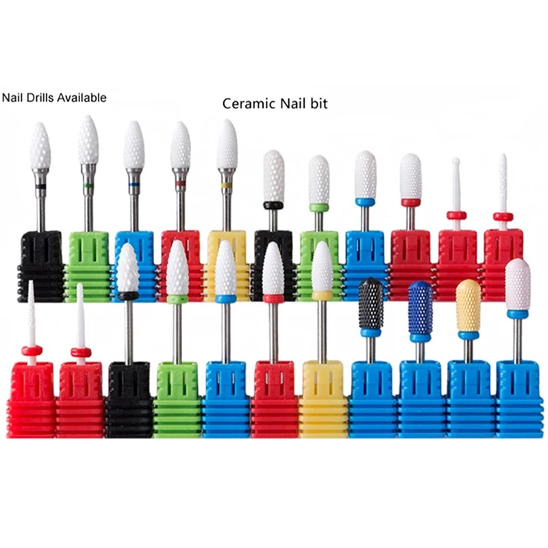 10 шт./компл. керамические сверла для маникюра | Инструменты