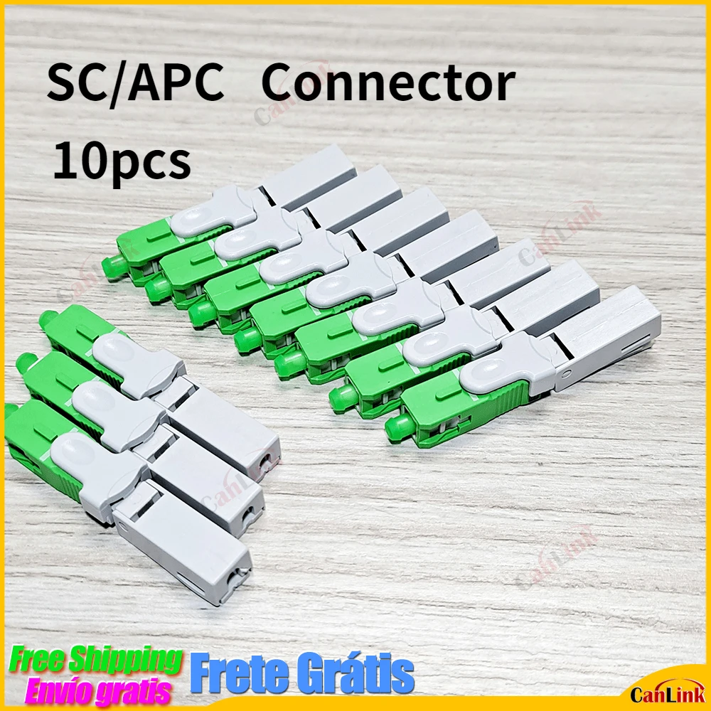 10pcs/Lot FTTH SC APC Optical Fiber Quick Connector Embedded Type ESC250D SC Faster Connector