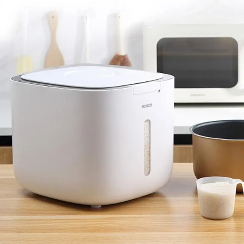 

10KG Kitchen Collection Nano Bucket Insect-Proof Moisture-Proof Sealed Rice Cylinder Grain Dog Food Home Storage Rice Box Cocina