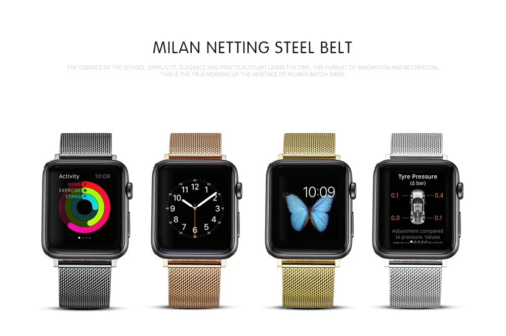 Миланский Браслет спортивный ремешок для часов для Apple iwatch 5/4/3/2/1 ремешок для наручных часов относится к 38mm40mm42mm44mm мессенджер через плечо на магнитной застежке в едином положении во время занятий легкой атлетикой, спортивный напульсник, аксессуары