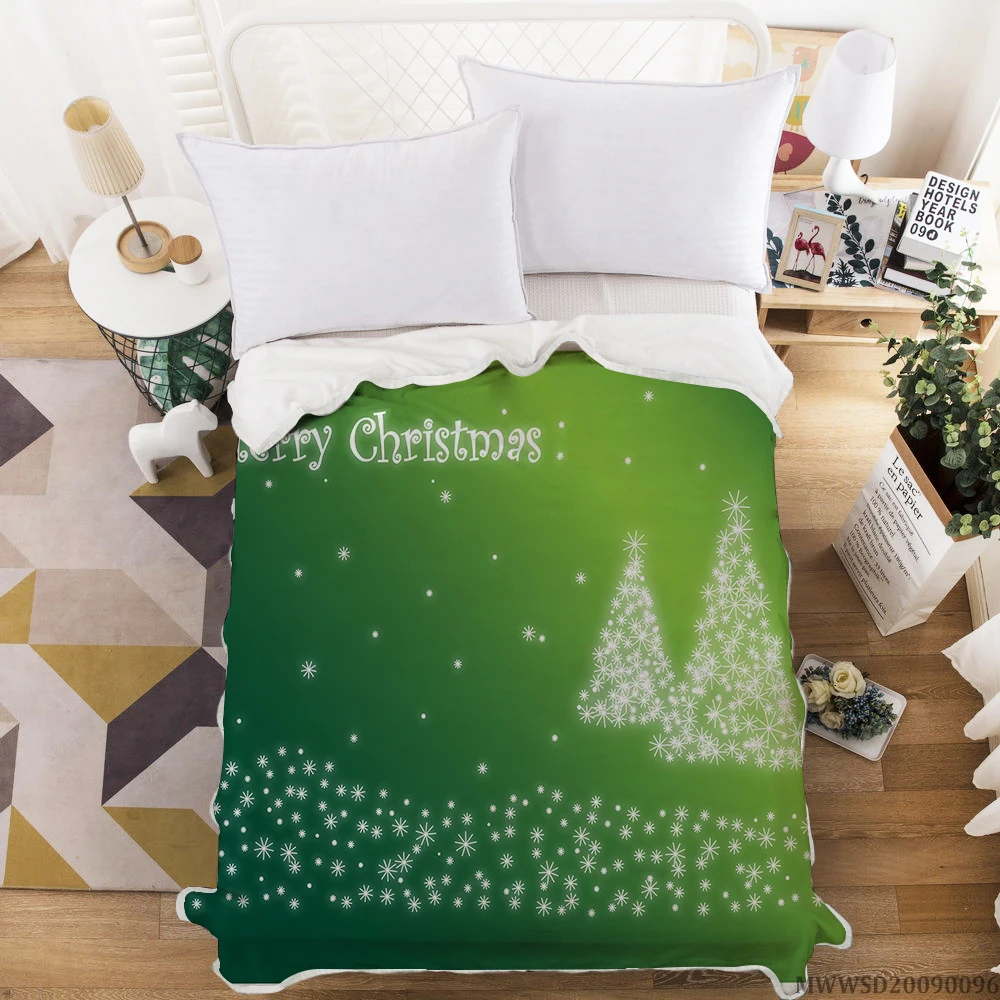 ????? Milsleep 2021新製品カスタムソフトウォームグリーンクリスマス毛布150*200センチメートル & 200*180センチメートル子供 & 大人