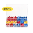 373 шт.компл. Ассорти электрический соединитель провода обжимные терминалы соединитель Лопата Стыковая Вилка Набор кольцевых терминалов 22-10 AWG