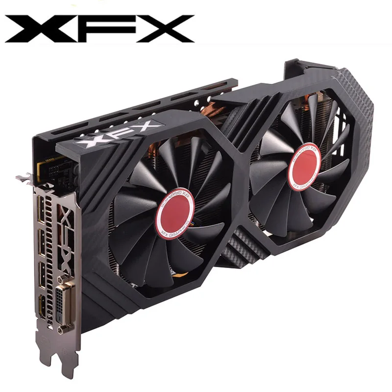 Видеокарта XFX RX 580 8 ГБ 500 бит GDDR5 графические карты для AMD серия VGA RX580 б/у DisplayPort HDMI DVI