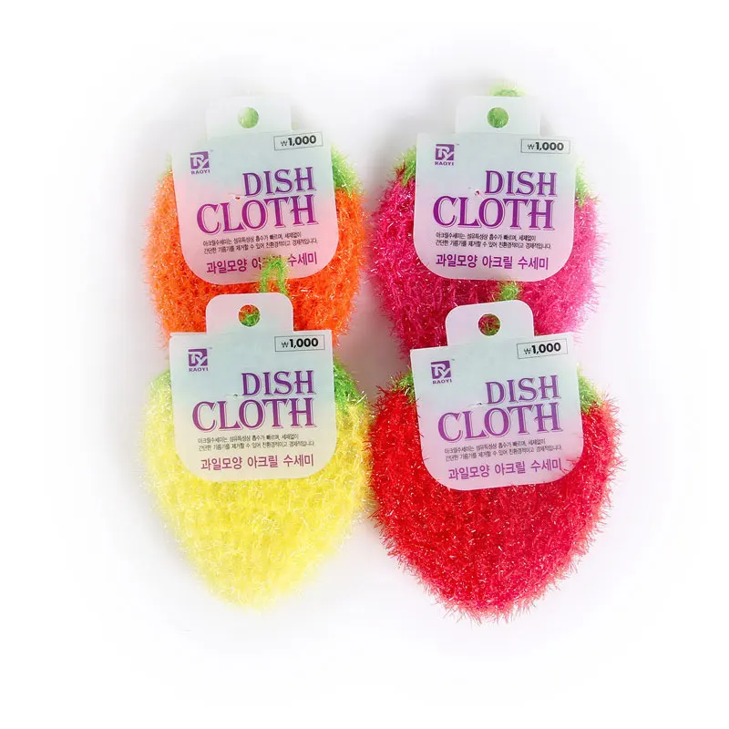 

Салфетка для мытья посуды в форме клубники, салфетка для мытья посуды из высококачественного полиэстера, полотенце для мытья кухни, мебели