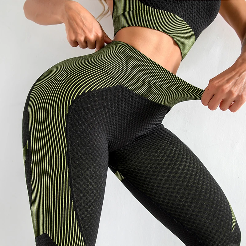 

Women Seamless Fitness clothes Long-Sleeved Shirt Gym Wear Sports Bra Elastic Running Leggings High Waist Training Yoga Pants