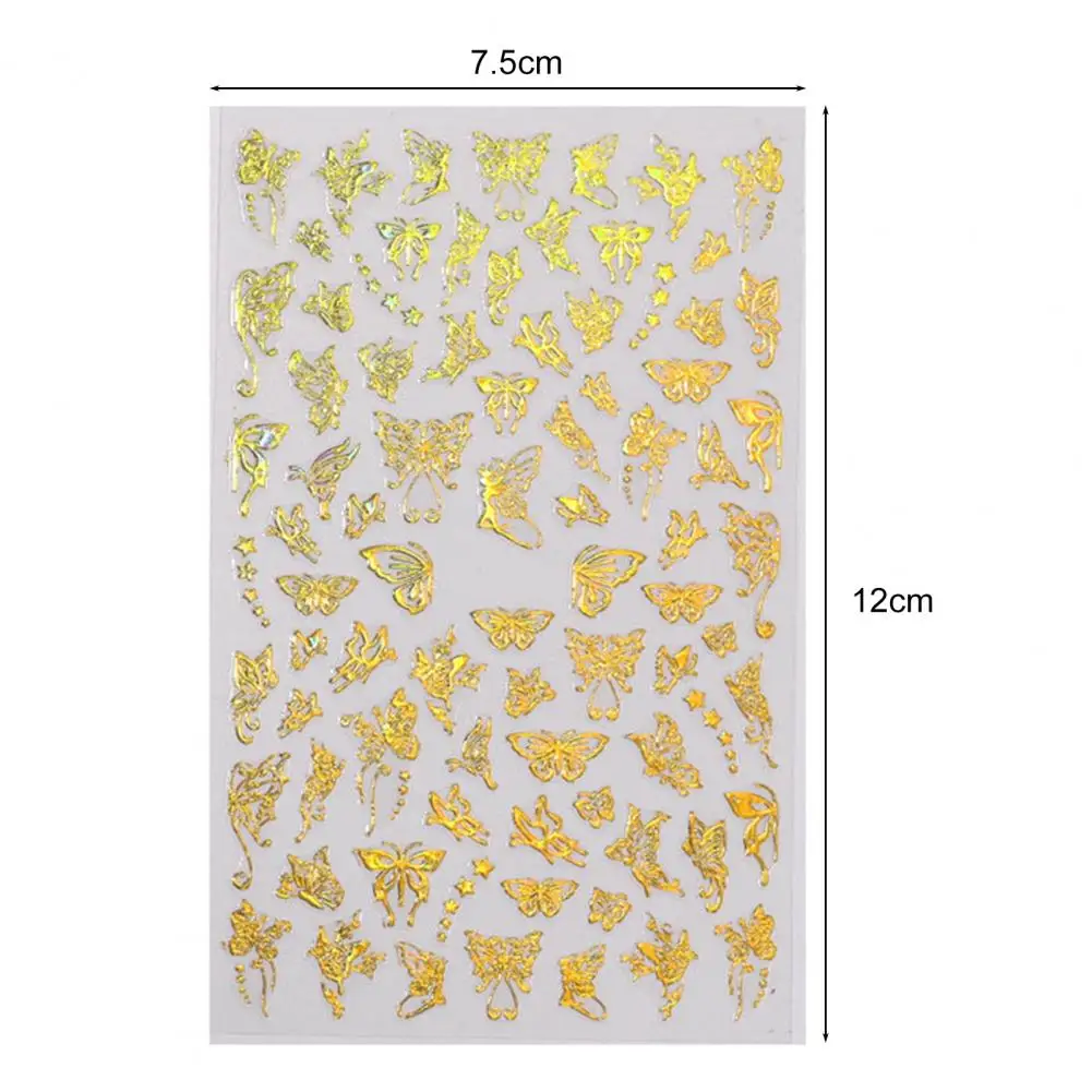 

1 Sheet Manicure Decal Lightweight Harmless Delicate Butterfly Nail Art Transfer Sticker for Women