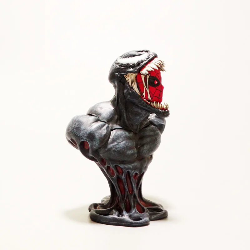

Anime Marvel Avengers Venom Spiderman Action Figure The Amazing Spider Man Venom Bust PVC Figurine Collectible Model Toys Gifts