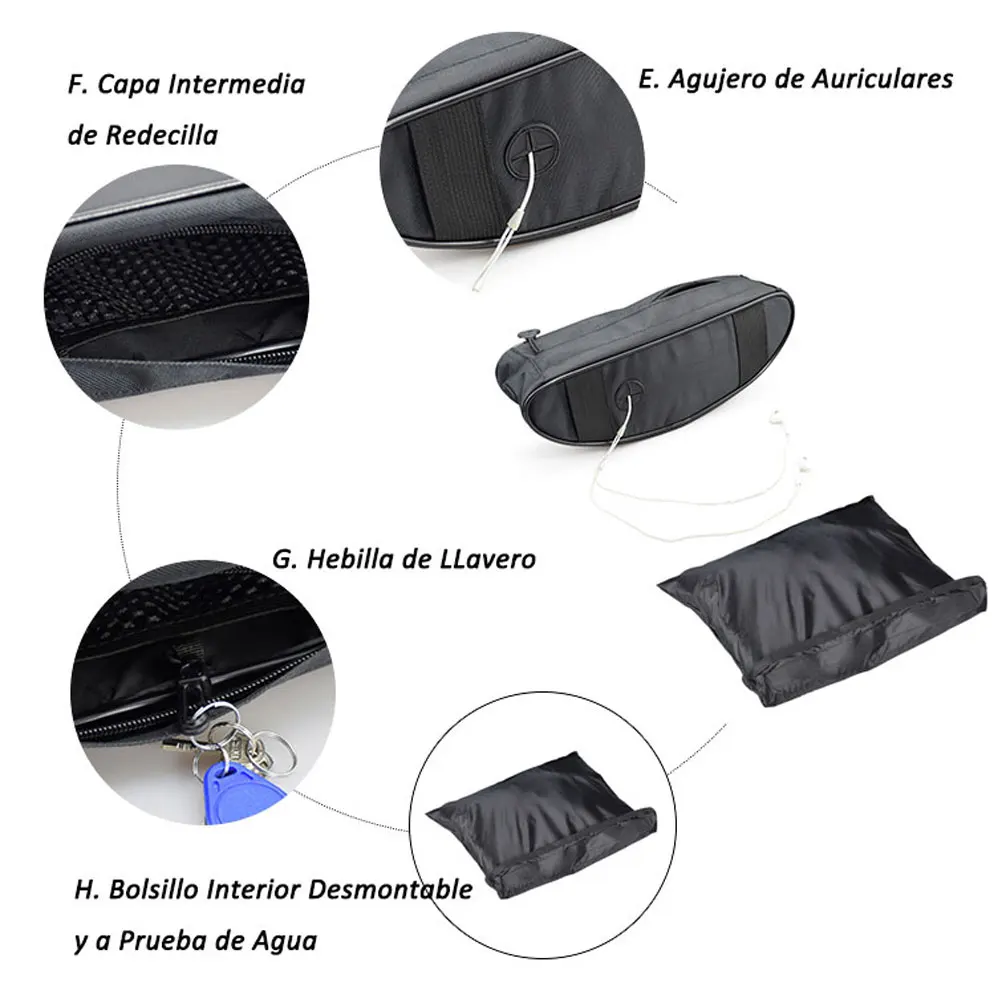 

Black Motorcycle Handlebar Bag Saddlebag Motorbike Tool Bag Pouch, Outdoors