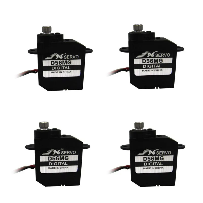 4 шт. JX Servo D56MG 5,6g безсердечный LV низкое напряжение DS/MG металлический сервопривод 0,89 кг 0.10sec для радиоуправляемого автомобиля робота самолета дрона