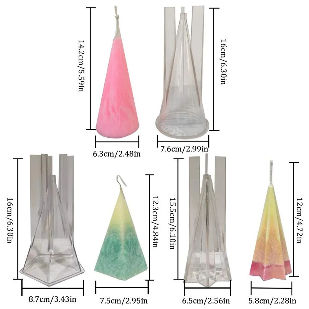 

Candle Molds For Pouring Pillar Candle Aroma Plaster Soap Molds DIY Candle Making Meche Bougie Oil Lamp