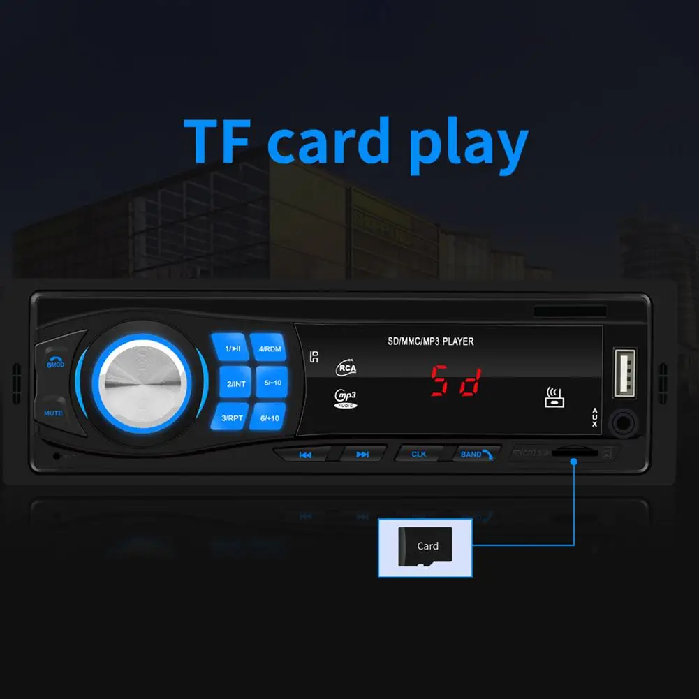 Автомагнитола 1DIN 12 В стерео-система с Bluetooth FM-радио Aux-входом SD-картой USB MP3 MMC WMA