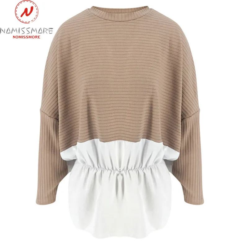 Женская толстовка с круглым вырезом элегантная повседневная Свободная кофта