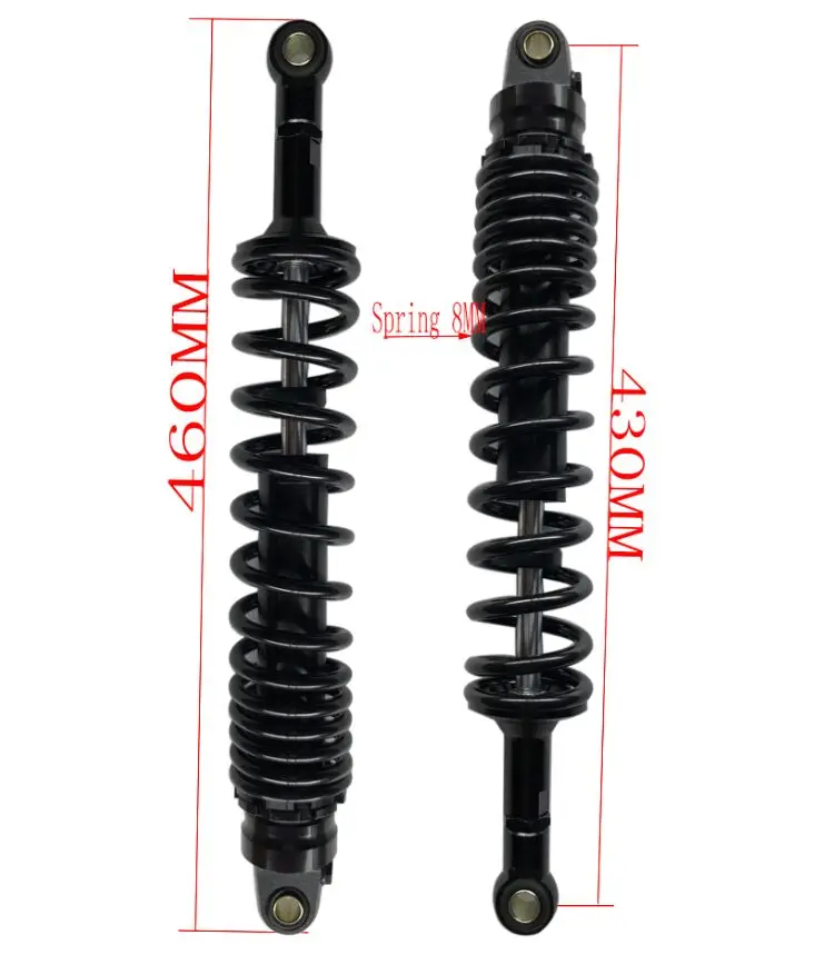 430MM 1 пара 360 мм 370 мм 380 мм 390 мм 400 мм 410 мм 8 мм Весенний мотоцикл воздушный амортизатор для YAMAHA HONDA SUZUKI - Цвет: 430MM